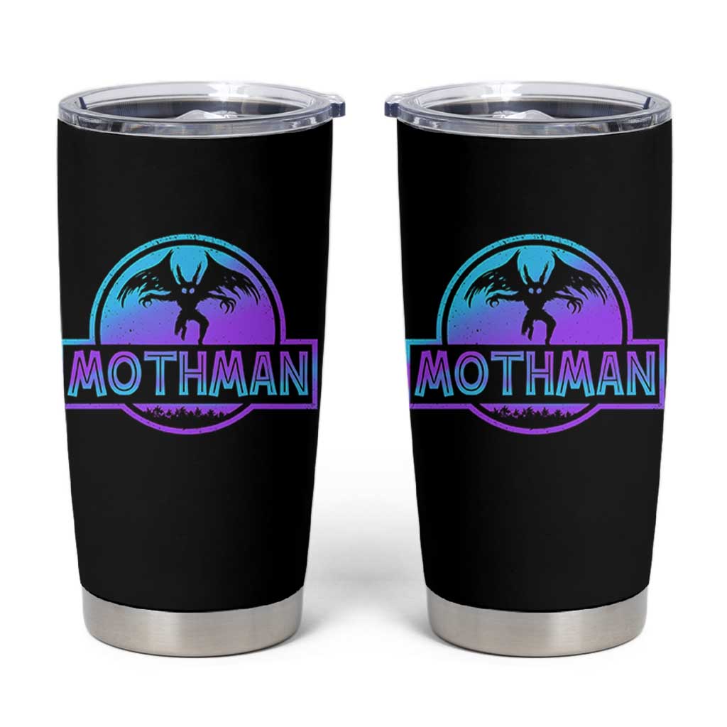 Mothman Tumbler Cup Retro Neon Cryptid Paranormal Horror Monster - Wonder Print Shop