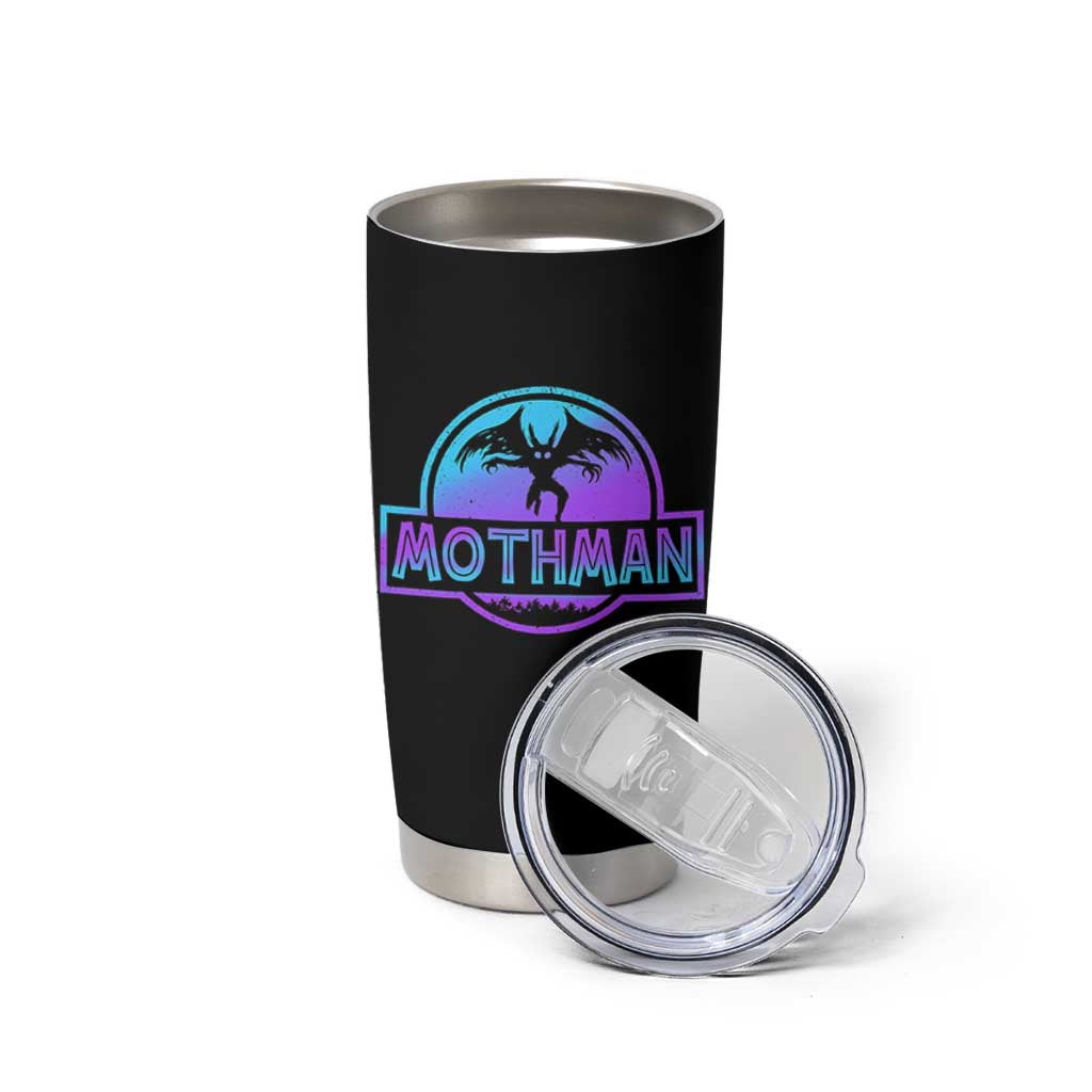 Mothman Tumbler Cup Retro Neon Cryptid Paranormal Horror Monster - Wonder Print Shop
