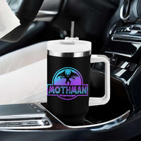 Mothman Tumbler With Handle Retro Neon Cryptid Paranormal Horror Monster - Wonder Print Shop
