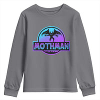 Mothman Youth Sweatshirt Retro Neon Cryptid Paranormal Horror Monster - Wonder Print Shop