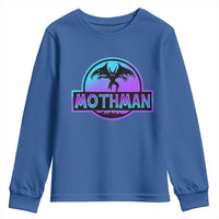 Mothman Youth Sweatshirt Retro Neon Cryptid Paranormal Horror Monster - Wonder Print Shop