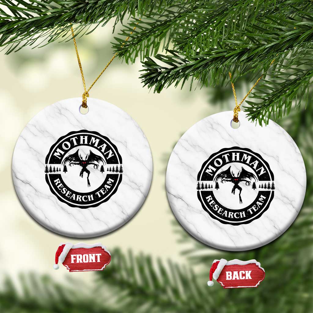 Mothman Research Team Ceramic Ornament Retro Vintage Cryptid Paranormal Horror Monster Hunter - Wonder Print Shop