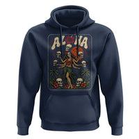 Aloha Skull Hoodie Hibiscus Flower Hula Dancer Dark Tropical Beach Gothic Hawaiian Vibe