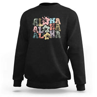 Aloha Sweatshirt Hawaiian Hawaii Trip Family Vacation Hibiscus Flowers - Wonder Print Shop