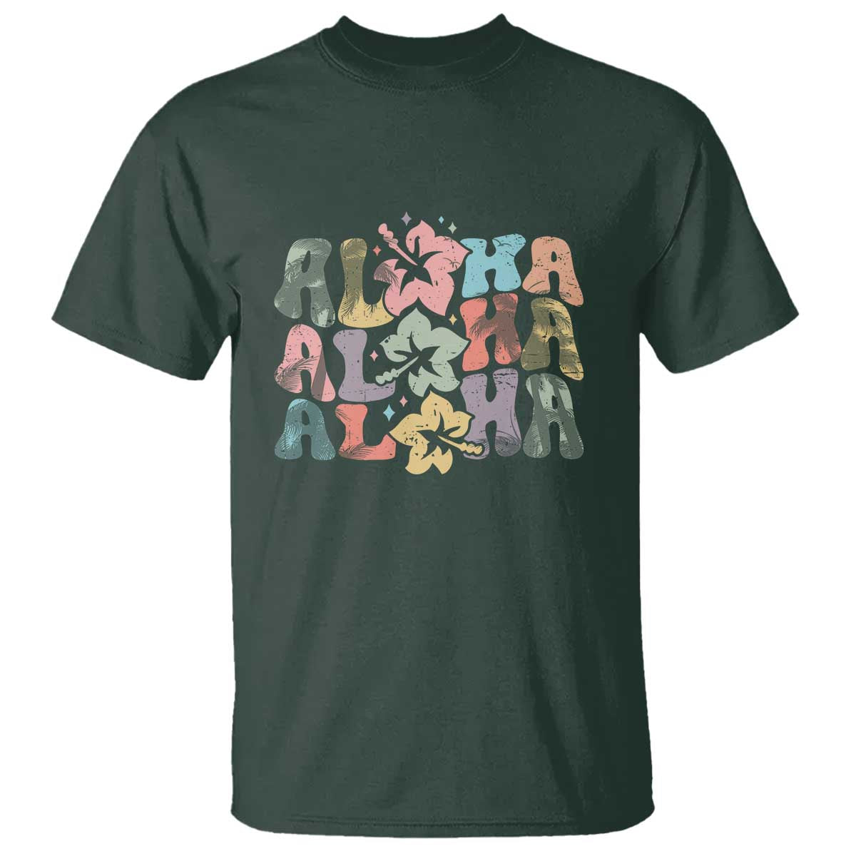 Aloha T Shirt Hawaiian Hawaii Trip Family Vacation Hibiscus Flowers - Wonder Print Shop
