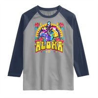 Hawaii Family Vacation Raglan Shirt Tie Dye Groovy Hibicus Flower Beach Vacay Hawaiian Christmas