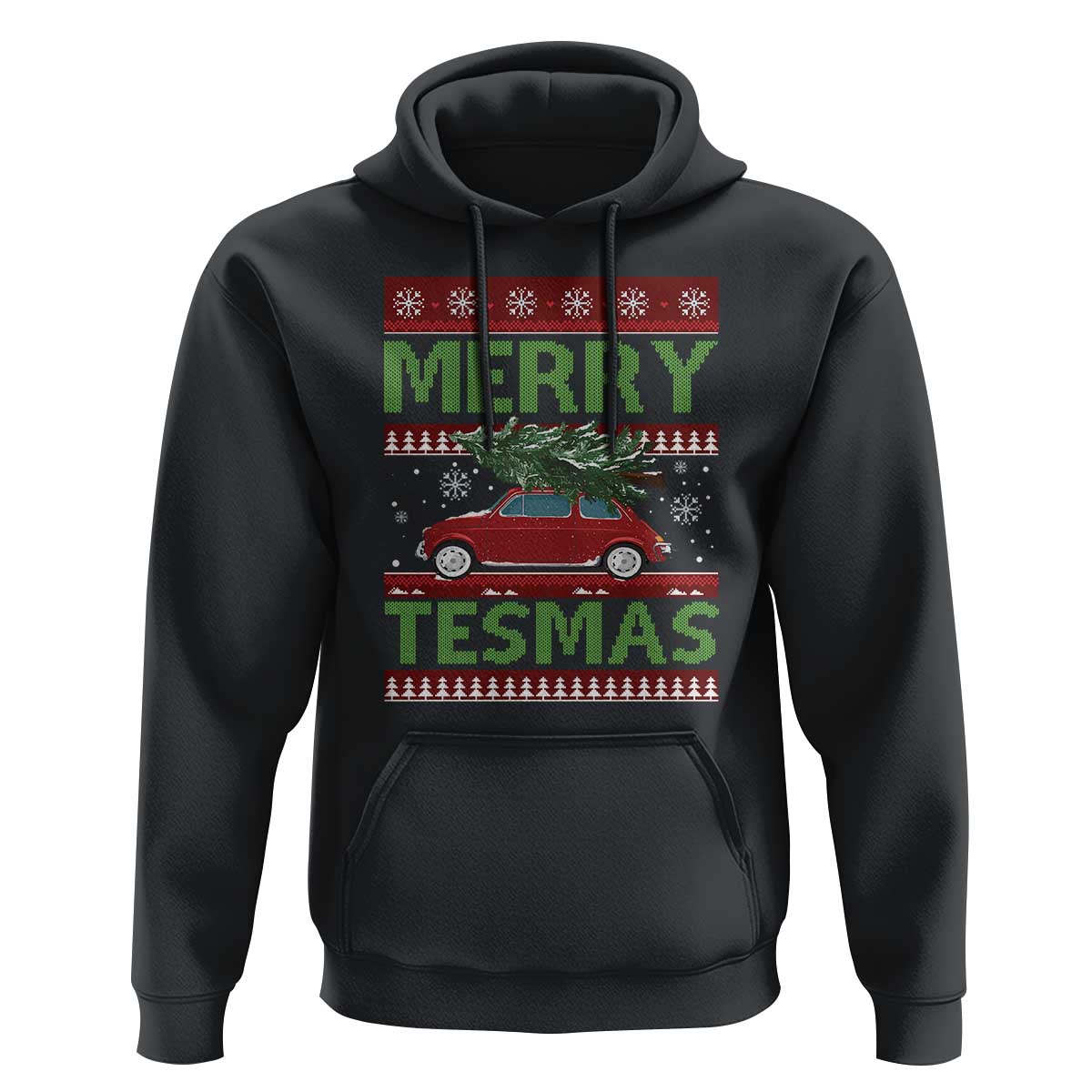 Funny Christmas Truck Hoodie Merry Tesmas Cybertruck Futuristic Car Ugly Sweater