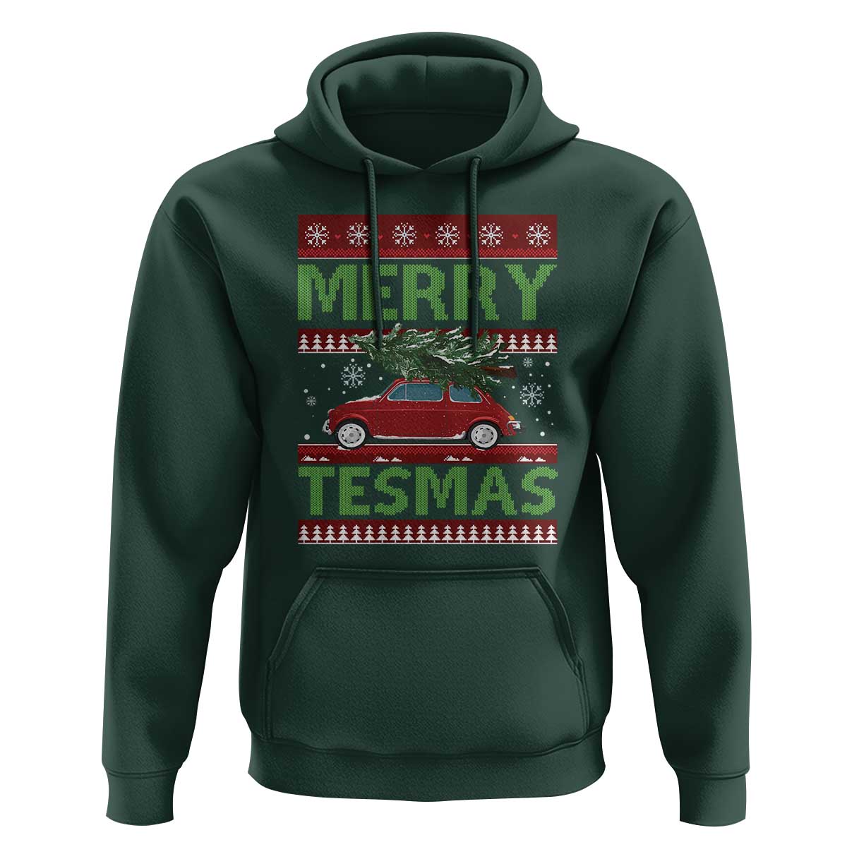 Funny Christmas Truck Hoodie Merry Tesmas Cybertruck Futuristic Car Ugly Sweater
