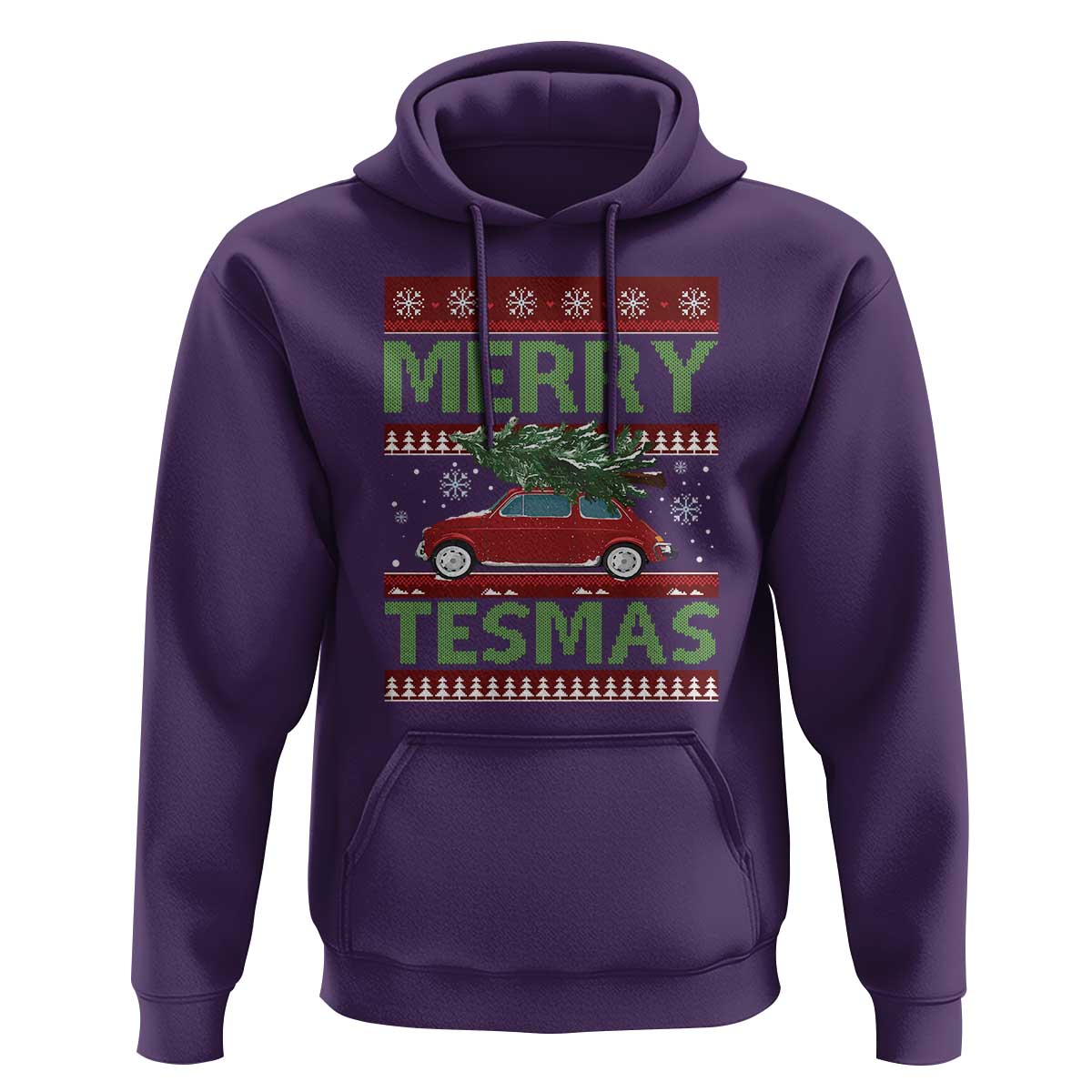 Funny Christmas Truck Hoodie Merry Tesmas Cybertruck Futuristic Car Ugly Sweater