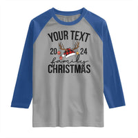 Personalized Matching Family Christmas Raglan Shirt Custom Name Xmas Gift