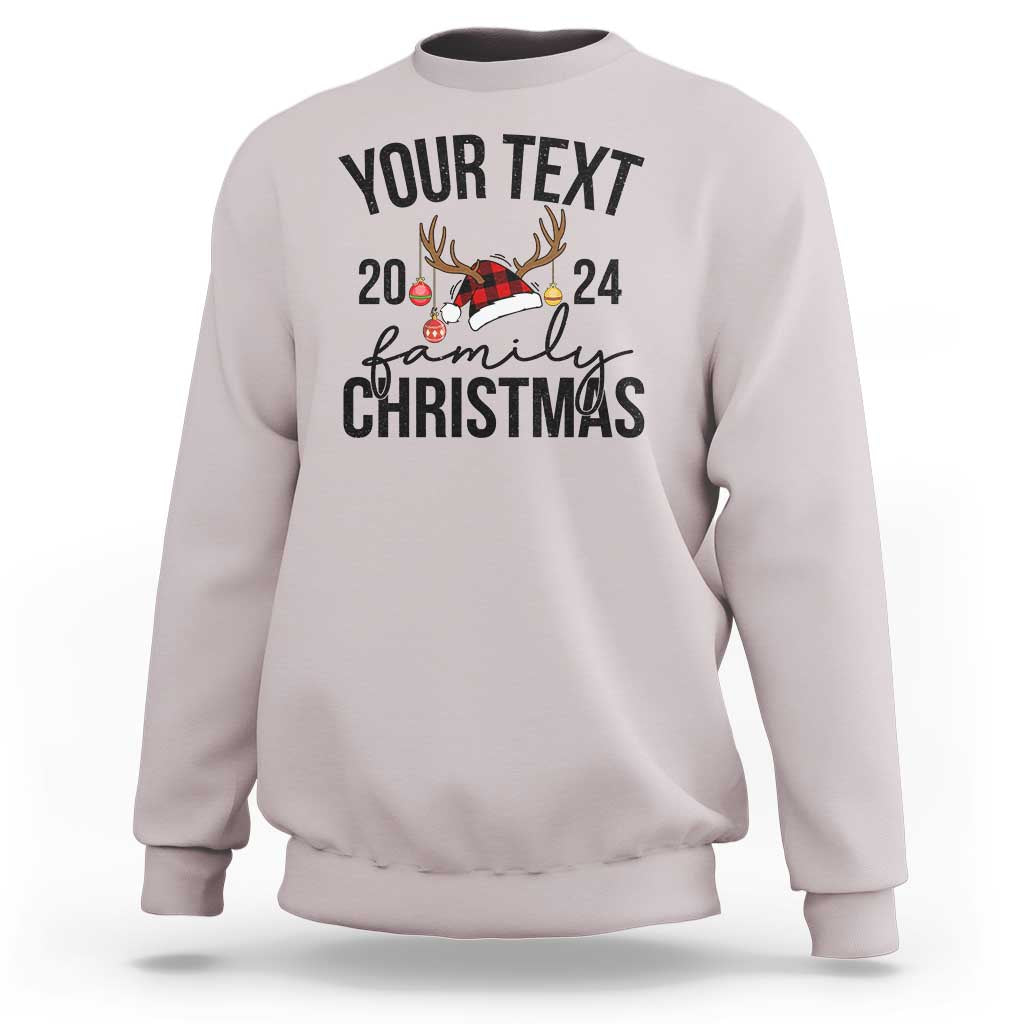 Personalized Matching Family Christmas Sweatshirt Custom Name Xmas Gift - Wonder Print Shop