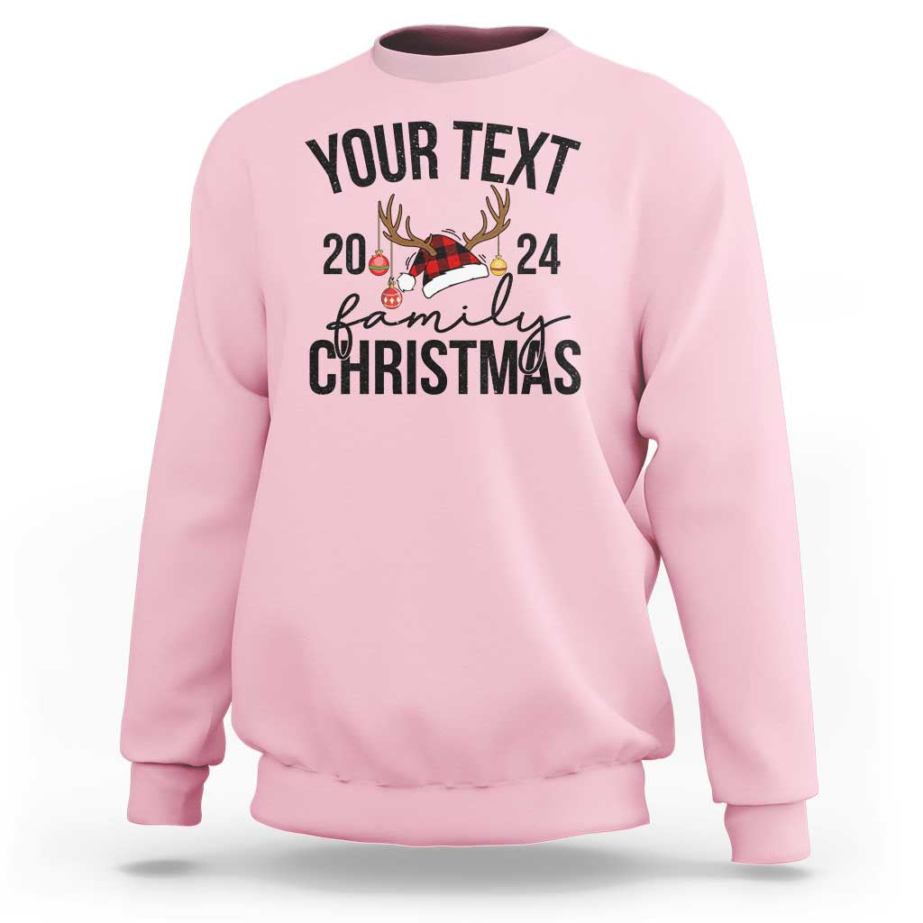Personalized Matching Family Christmas Sweatshirt Custom Name Xmas Gift - Wonder Print Shop