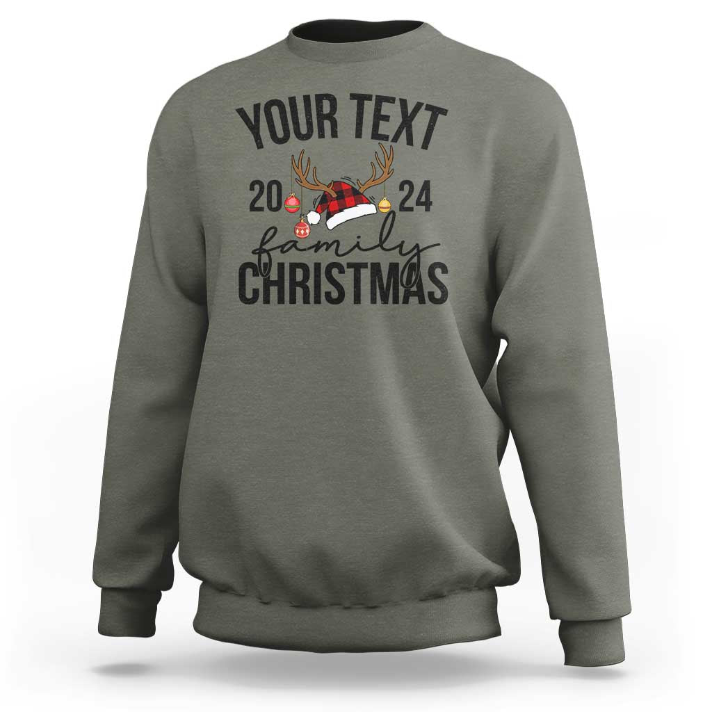 Personalized Matching Family Christmas Sweatshirt Custom Name Xmas Gift - Wonder Print Shop