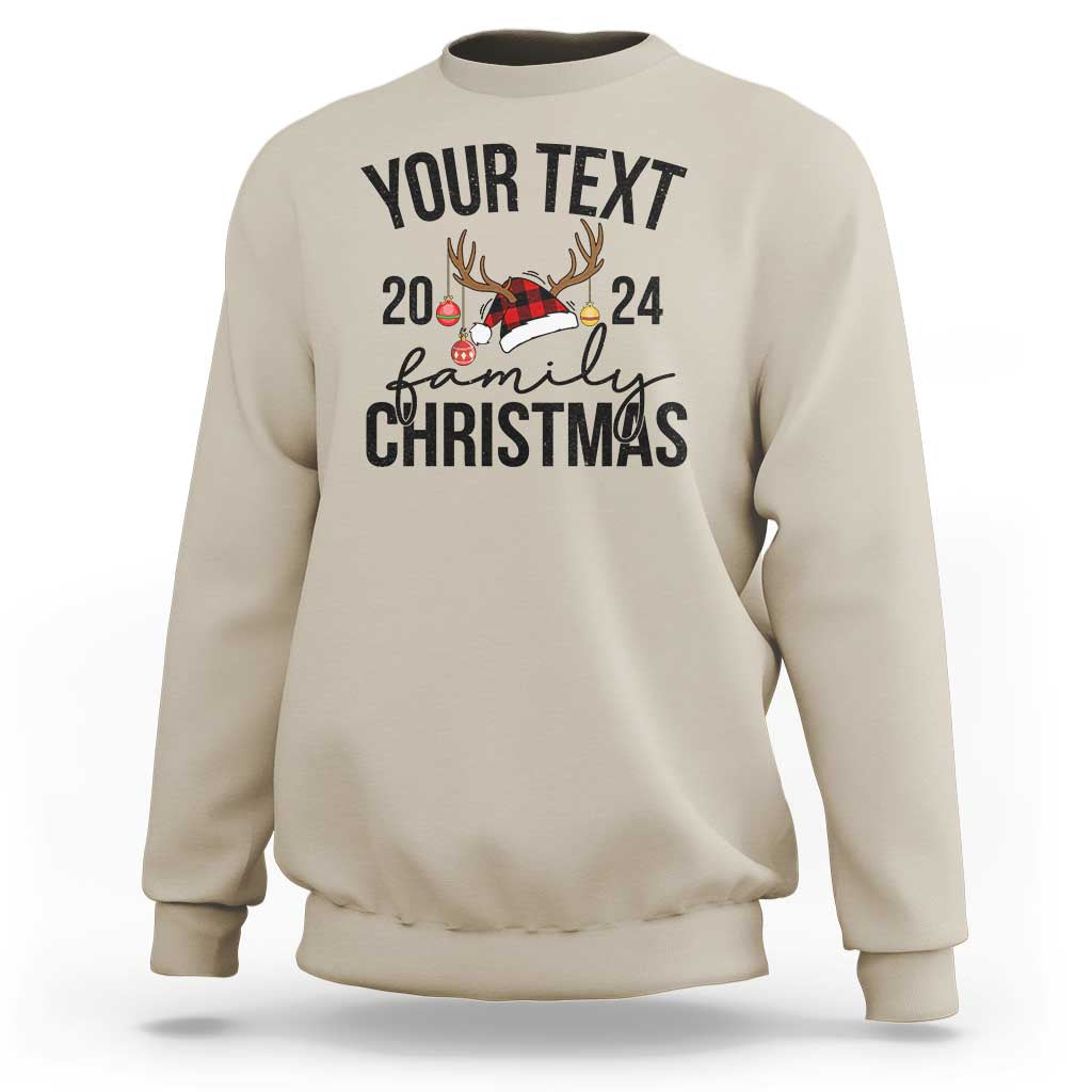 Personalized Matching Family Christmas Sweatshirt Custom Name Xmas Gift - Wonder Print Shop