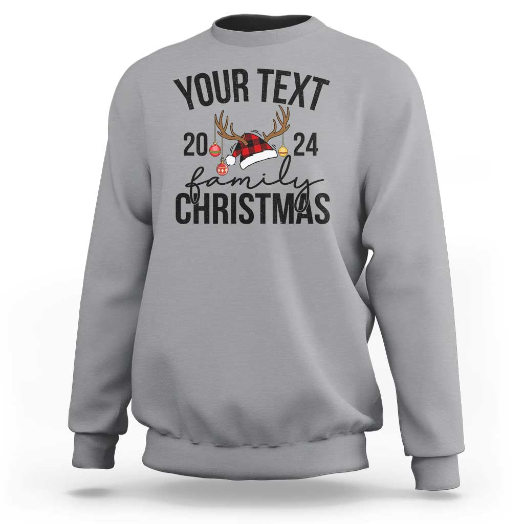 Personalized Matching Family Christmas Sweatshirt Custom Name Xmas Gift - Wonder Print Shop