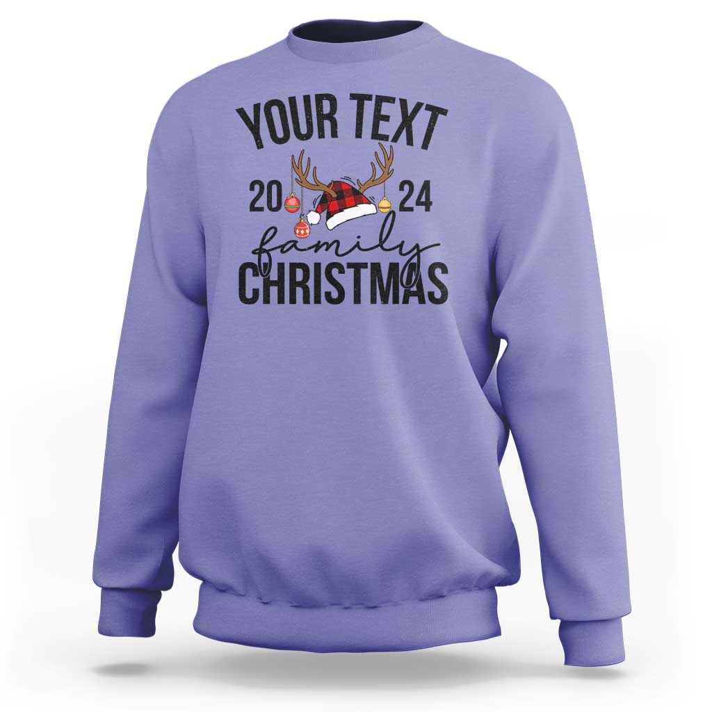 Personalized Matching Family Christmas Sweatshirt Custom Name Xmas Gift - Wonder Print Shop