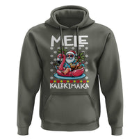 Mele Kalikimaka Hawaiian Christmas In July Hawaii Santa Hoodie Palm Tree Beach Tropical Xmas Gift Family Holiday