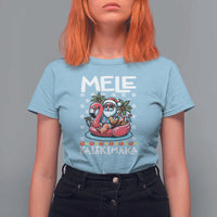 Mele Kalikimaka Hawaiian Christmas In July Hawaii Santa T Shirt For Women Palm Tree Beach Tropical Xmas Gift Family Holiday - Wonder Print Shop