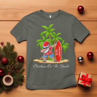 Hawaiian Christmas Santa T Shirt Christmas On The Beach Vacation - Wonder Print Shop