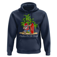 Hawaiian Christmas Santa Hoodie Christmas On The Beach Vacation