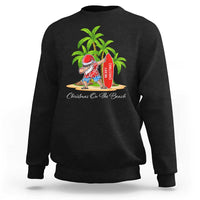Hawaiian Christmas Santa Sweatshirt Christmas On The Beach Vacation - Wonder Print Shop