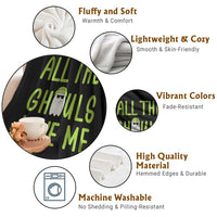 Halloween Boo Ghost Cute Costume Throw Blanket Funny All The Ghouls Love Me Shirt Boys Toddler Girls Kids Youth - Wonder Print Shop