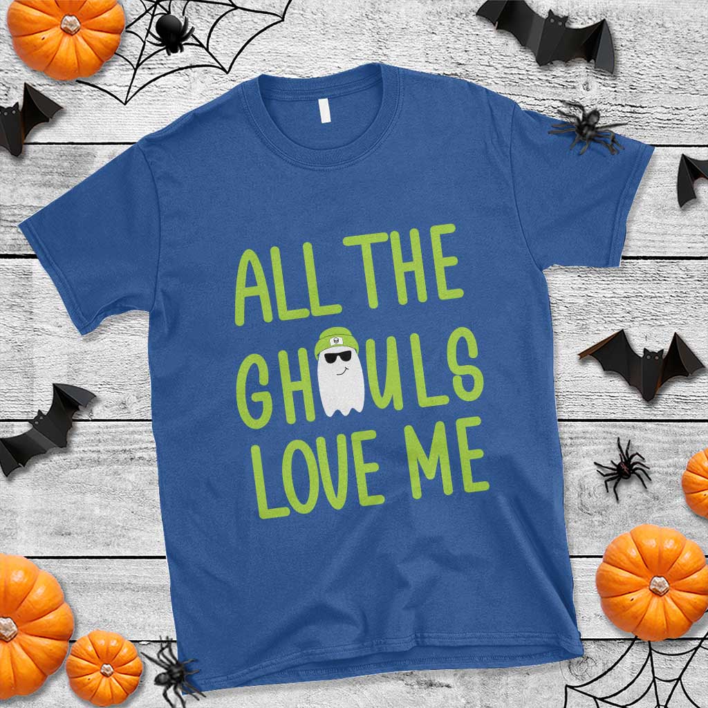 Halloween Boo Ghost Cute Costume T Shirt Funny All The Ghouls Love Me Shirt Boys Toddler Girls Kids Youth - Wonder Print Shop