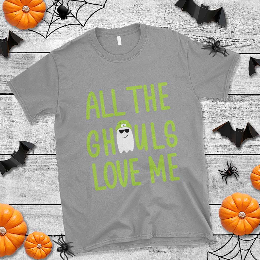 Halloween Boo Ghost Cute Costume T Shirt Funny All The Ghouls Love Me Shirt Boys Toddler Girls Kids Youth - Wonder Print Shop