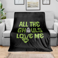 Halloween Skeleton Boo Ghost Cute Costume Throw Blanket Funny All The Ghouls Love Me Shirt Boys Toddler Girls Kids Youth - Wonder Print Shop