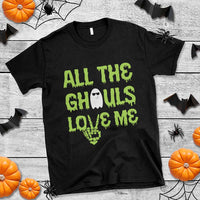Halloween Skeleton Boo Ghost Cute Costume T Shirt Funny All The Ghouls Love Me Shirt Boys Toddler Girls Kids Youth - Wonder Print Shop