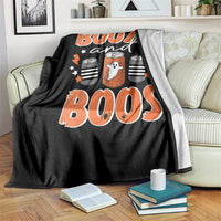 Retro Halloween Booze And Boos Throw Blanket Boo Sheet Ghost Spooky Season - Wonder Print Shop