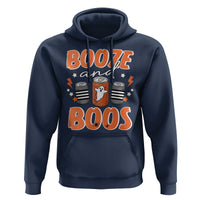Retro Halloween Booze And Boos Hoodie Halloween Costume Ghost Spooky Season