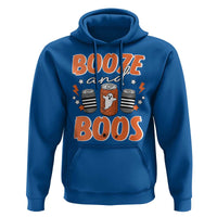 Retro Halloween Booze And Boos Hoodie Halloween Costume Ghost Spooky Season