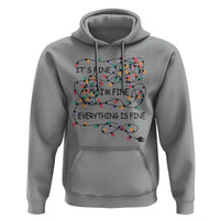Funny Christmas Hoodie It's Fine I'm Fine Everything Is Fine Xmas Lights TS10
