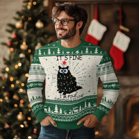 Funny Christmas Cat Ugly Christmas Sweater It's Fine I'm Fine Everything Is Fine Meowy Catmas Xmas - Wonder Print Shop