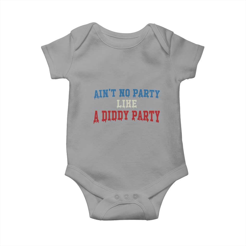 Aint No Party Like A Diddy Party Baby Onesie Slimy Font Vintage - Wonder Print Shop