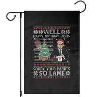 Funny Office Christmas Garden Flag Party Well Happy Birthday Jesus TV Show Ugly Xmas - Wonder Print Shop