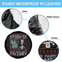 Funny Office Christmas Spare Tire Cover Party Well Happy Birthday Jesus TV Show Ugly Xmas - Wonder Print Shop