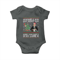 Funny Office Christmas Baby Onesie Party Well Happy Birthday Jesus TV Show Ugly Xmas - Wonder Print Shop