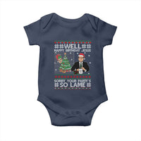 Funny Office Christmas Baby Onesie Party Well Happy Birthday Jesus TV Show Ugly Xmas - Wonder Print Shop