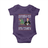Funny Office Christmas Baby Onesie Party Well Happy Birthday Jesus TV Show Ugly Xmas - Wonder Print Shop
