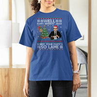 Funny Office Christmas T Shirt For Women Party Well Happy Birthday Jesus TV Show Ugly Xmas - Wonder Print Shop