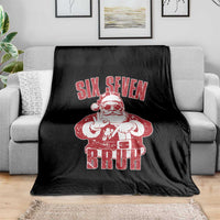 Six Seven Bruh Funny Christmas Throw Blanket Santa 67 Meme Teens Boys Kids Xmas Pajamas - Wonder Print Shop