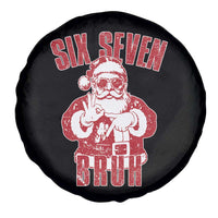 Six Seven Bruh Funny Christmas Spare Tire Cover Santa 67 Meme Teens Boys Kids Xmas Pajamas - Wonder Print Shop