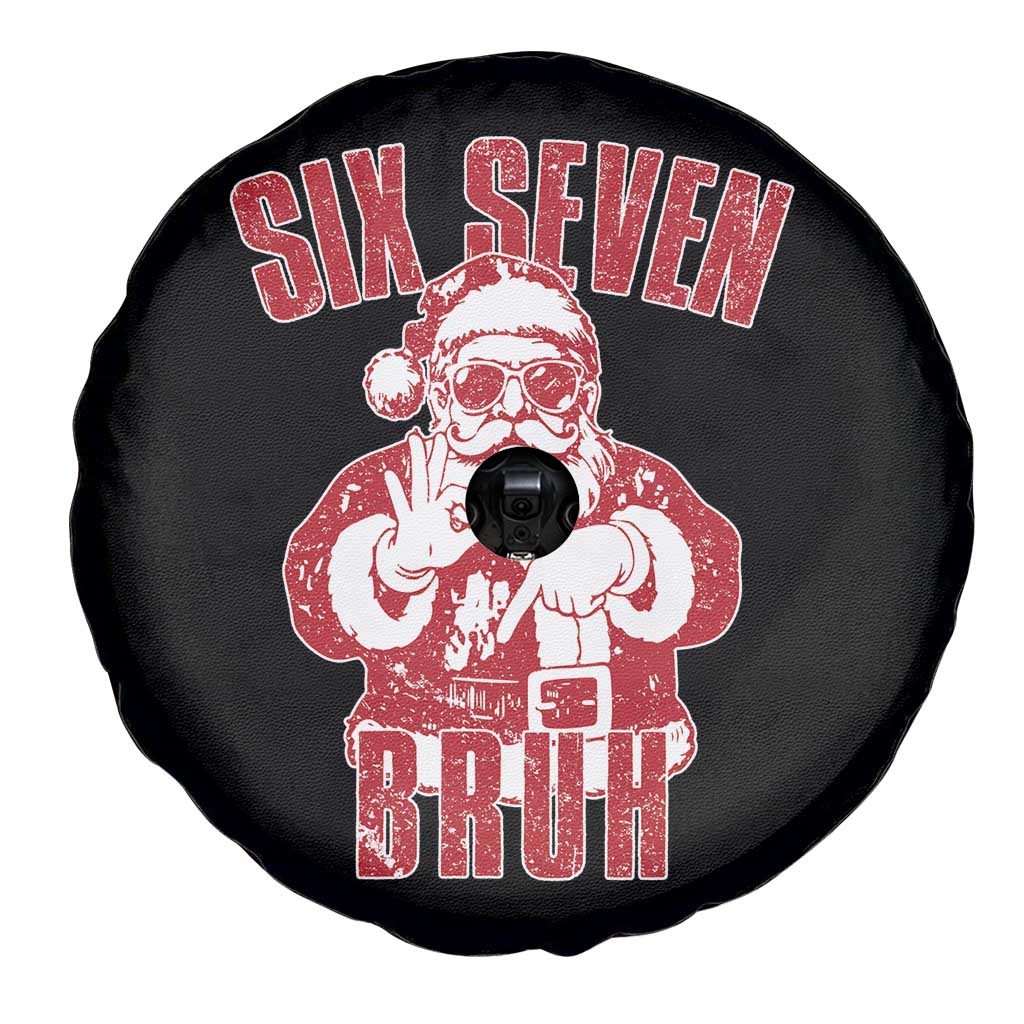 Six Seven Bruh Funny Christmas Spare Tire Cover Santa 67 Meme Teens Boys Kids Xmas Pajamas - Wonder Print Shop