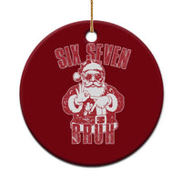 Six Seven Bruh Funny Christmas Ceramic Ornament Santa 67 Meme Teens Boys Kids Xmas Pajamas - Wonder Print Shop