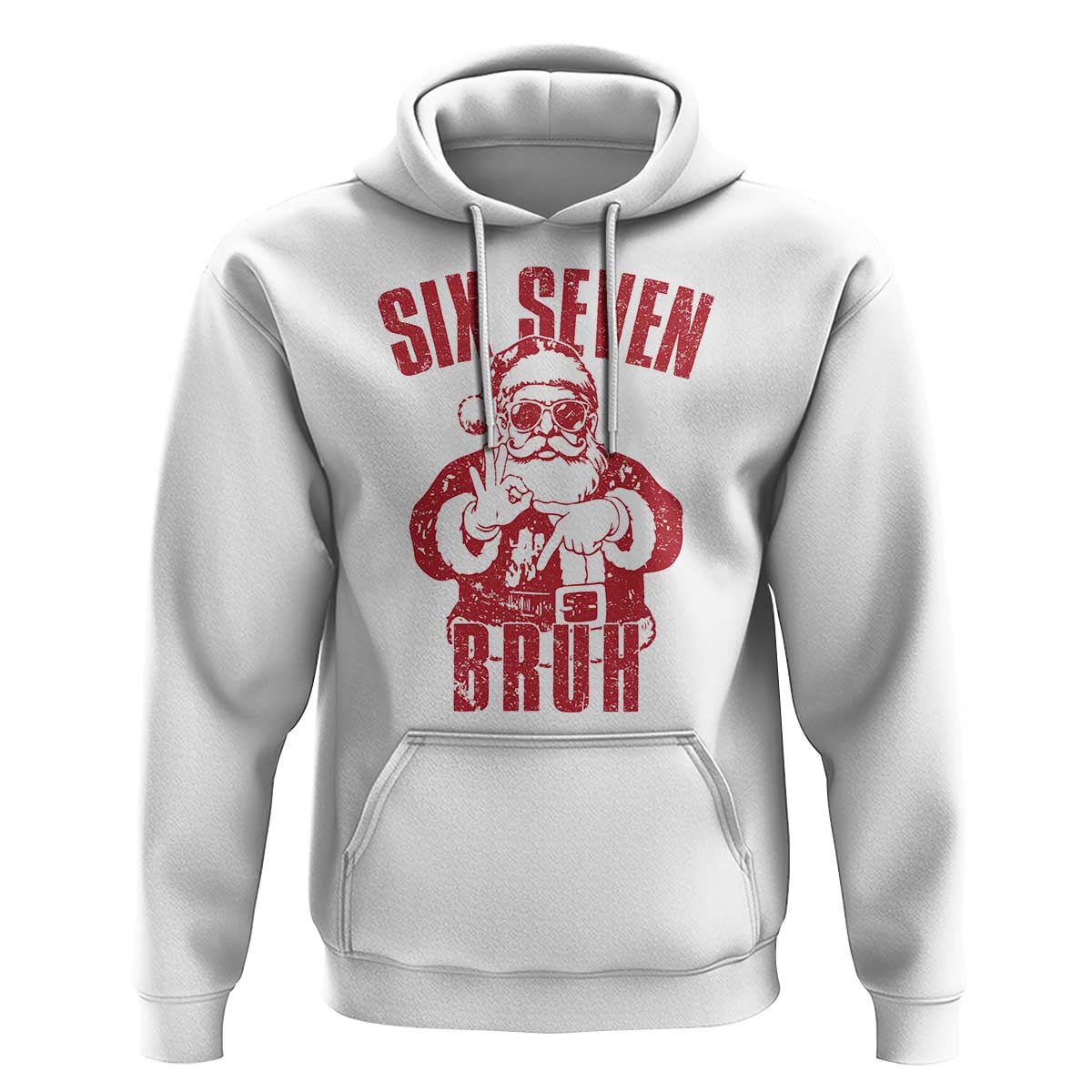 Six Seven Bruh Funny Christmas Hoodie Santa 67 Meme Teens Boys Kids Xmas Pajamas - Wonder Print Shop
