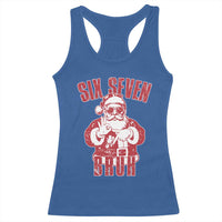 Six Seven Bruh Funny Christmas Racerback Tank Top Santa 67 Meme Teens Boys Kids Xmas Pajamas - Wonder Print Shop