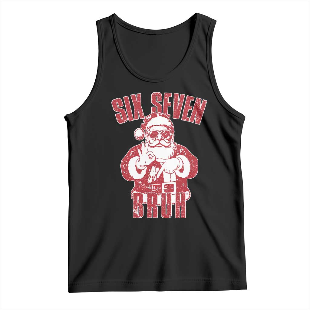 Six Seven Bruh Funny Christmas Tank Top Santa 67 Meme Teens Boys Kids Xmas Pajamas - Wonder Print Shop