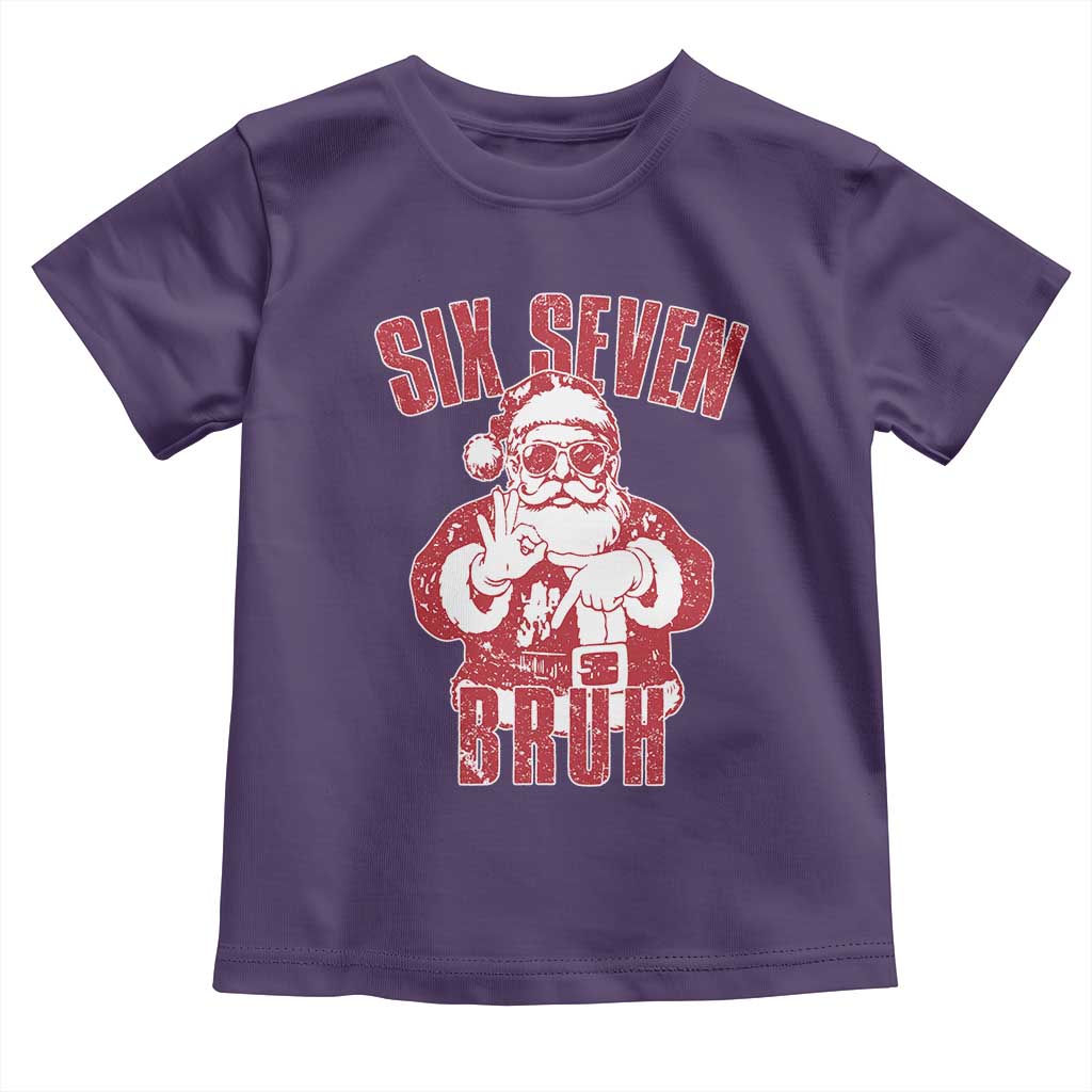 Six Seven Bruh Funny Christmas Toddler T Shirt Santa 67 Meme Teens Boys Kids Xmas Pajamas - Wonder Print Shop